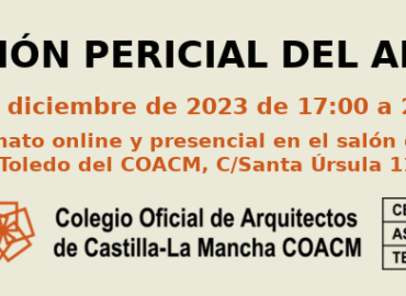 Este lunes, jornada sobre ‘La actuación pericial del arquitecto’ en la sede de la demarcación de Toledo del COACM