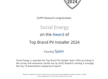 Social Energy® reconocida como la Mejor Compañía Instaladora del Año 2024