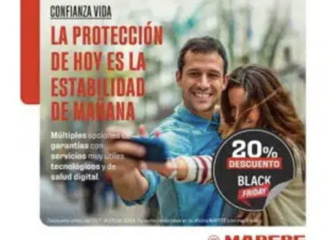 MAPFRE se une al Black Friday con el 20% de descuento en una selección de sus seguros de vida y accidentes