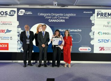 Marisa Camacho recibe el Premio CEL Dirigente Logístico «José Luis Carreras» en la XXXV edición de los Premios CEL a la Logística