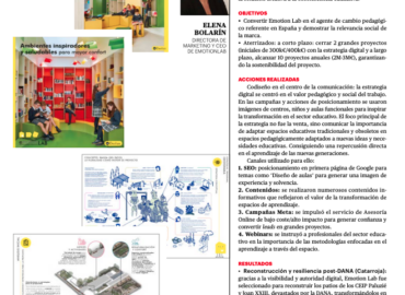 EmotionLAB opta a los Premios IPMARK tras consolidar su posicionamiento como referente en transformación educativa