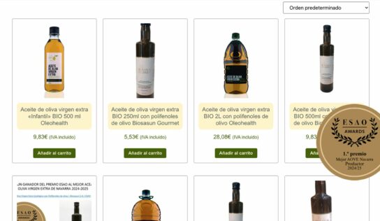 Tienda Allotarra comercializa aceite de oliva variedad Arróniz