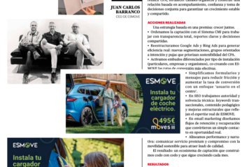 ESMOVE dispara su captación un 40% y lleva su modelo de crecimiento sostenible a los Premios IPMARK