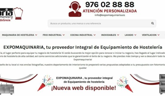Expomaquinaria lanza su nueva web para reforzar su liderazgo en maquinaria y mobiliario de hostelería tras 17 años en el sector
