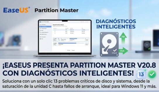EaseUS lanza una nueva actualización de su software de administración de particiones: EaseUS Partition Master v20.8 con Diagnósticos Inteligentes para detectar 13 problemas de disco y mantener la salud del sistema y del disco