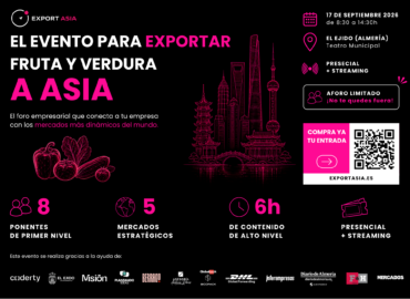 EXPORT ASIA: Almería acoge el primer foro sobre oportunidades de exportación hortofrutícola a Asia