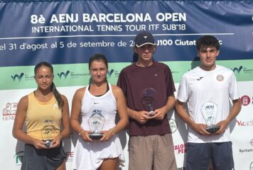 Jorge Martínez Vasquez y Alba María Coromina se proclaman campeones del 8º AENJ Barcelona Open ITF U18 J100