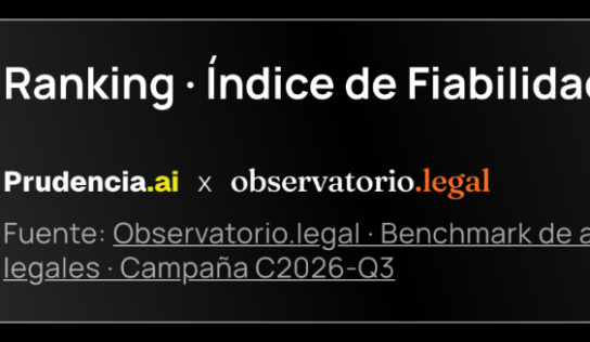 Prudencia.ai se sitúa como la IA jurídica más fiable de España en el ranking de Observatorio Legal